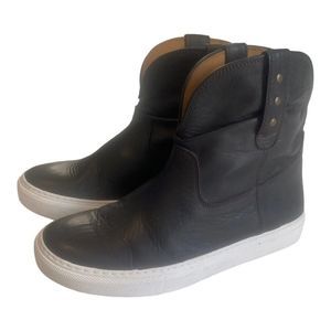 Ranch Road Boots Dark Brown White Sneaker Ankle Shoes Womens Size 9